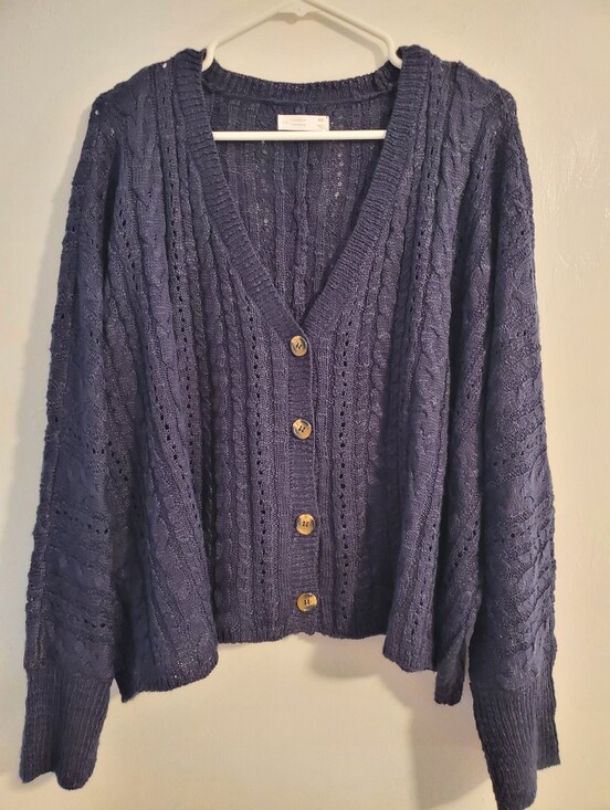 LC Lauren Conrad Sweaters - LC Lauren Conrad Navy Button Cardigan Sweater